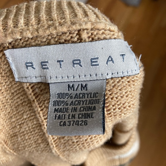 Brown striped sweater from retreat in a size medium. - Picture 3 of 3